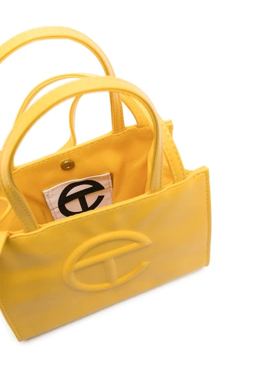 Shop Telfar Small Shopping Bag In Yellow