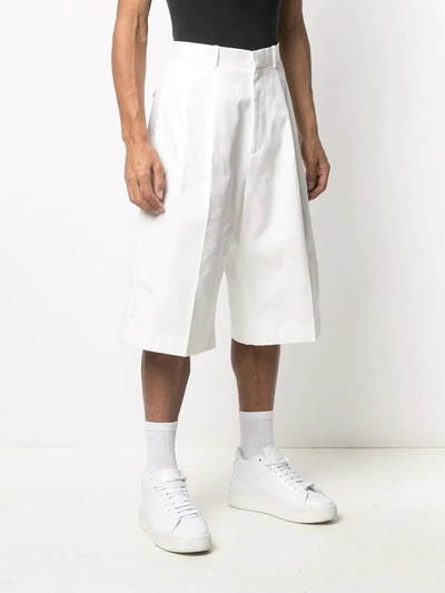 Shop Alexander Mcqueen Loose Tailored Shorts In White