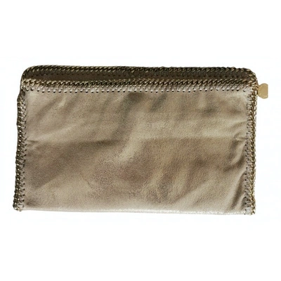 Pre-owned Stella Mccartney Falabella Gold Cloth Clutch Bag