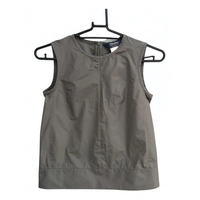 Pre-owned Max Mara Grey Polyester Top