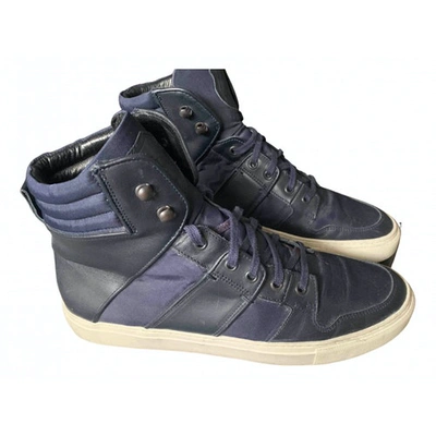 Pre-owned The Kooples Blue Leather Trainers