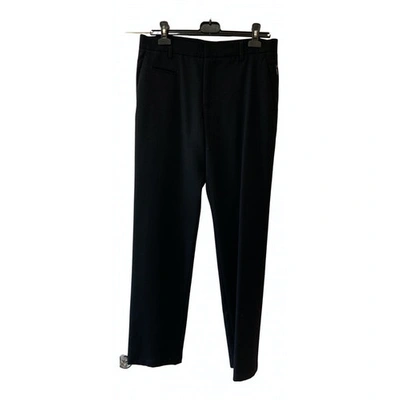 Pre-owned Emporio Armani Black Wool Trousers