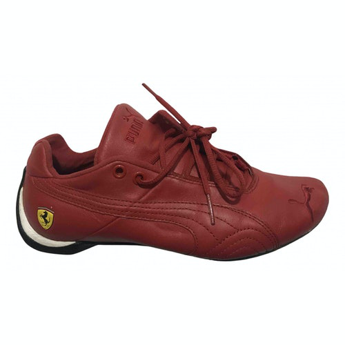 puma brown leather trainers