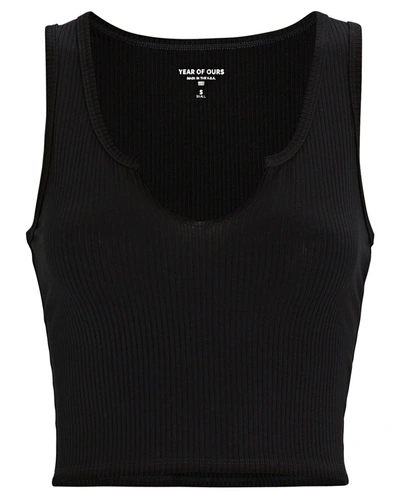 Shop Year Of Ours Notch Tank Top In Black