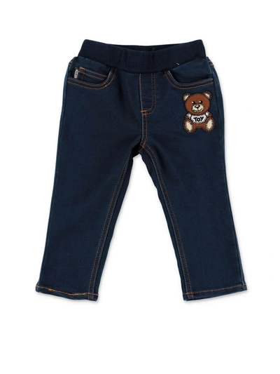 Shop Moschino Teddy Jeans In Blue