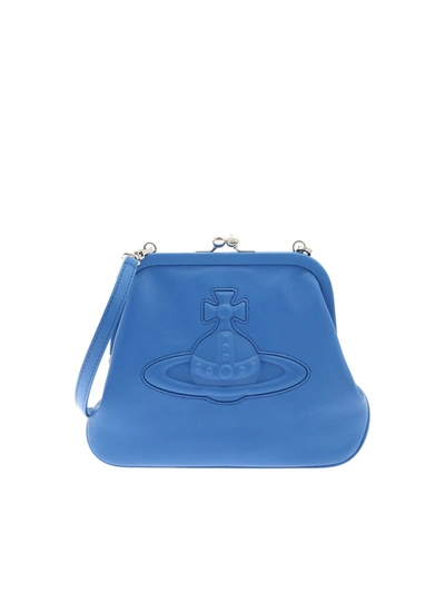 Shop Vivienne Westwood Chelsea Vivienne's Clutch Bag In Blue