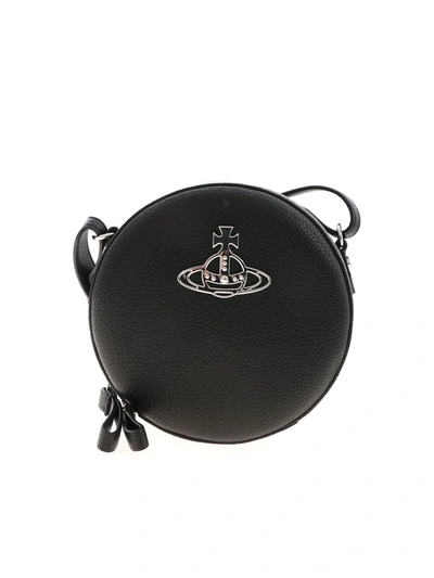 Shop Vivienne Westwood Johanna Round Crossbody Bag In Black