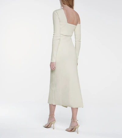 Shop Proenza Schouler One-shoulder Stretch-knit Midi Dress In White