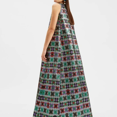La Doublej Juno Geometric-print Dress In Groovy Dot