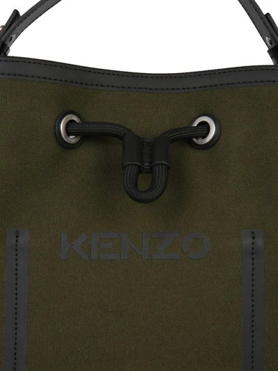 Shop Kenzo Bucket Bag In Green