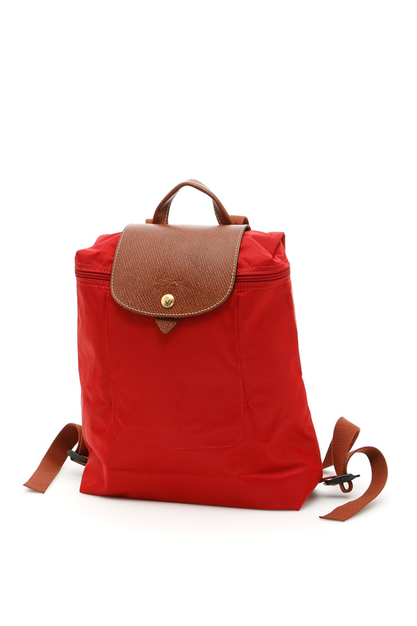 longchamp le pliage backpack red