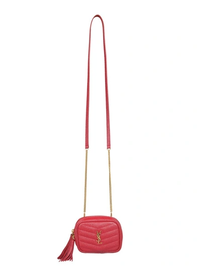 Shop Saint Laurent Lou Baby Bag In Red