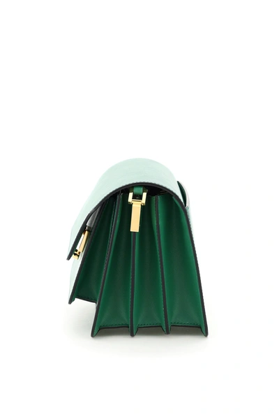 Shop Marni Trunk Medium Bag In Emerald Light Camel