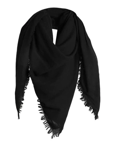 Shop Rick Owens Square Scarf In Black