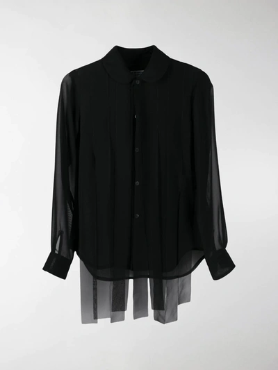 Shop Comme Des Garçons Comme Des Garçons Sheer-panelled Shirt In Black