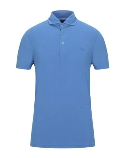 Shop Gran Sasso Polo Shirts In Azure
