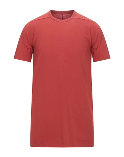 Shop Rick Owens T-shirts In Red