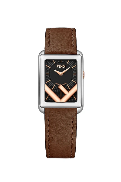 Fendi Runaway 22.5x32mm Watch In Brown