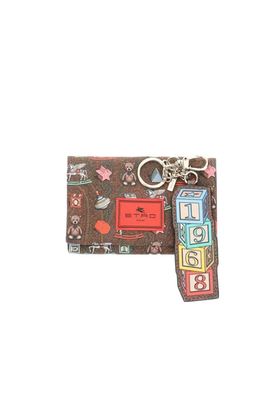 Shop Etro Charm Key Ring Twister Toys Logo In Rosso