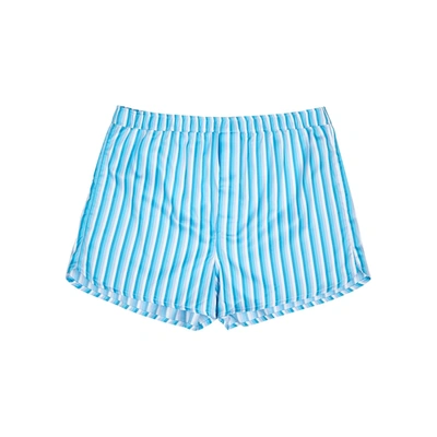 Shop Derek Rose Ledbury 40 Striped Cotton Boxer Shorts In Blue