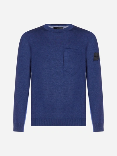 Shop Stone Island Shadow Project Wool And Silk Sweater