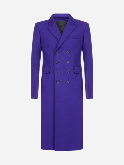 Shop Haider Ackermann Wool-blend Double Breasted Long Coat