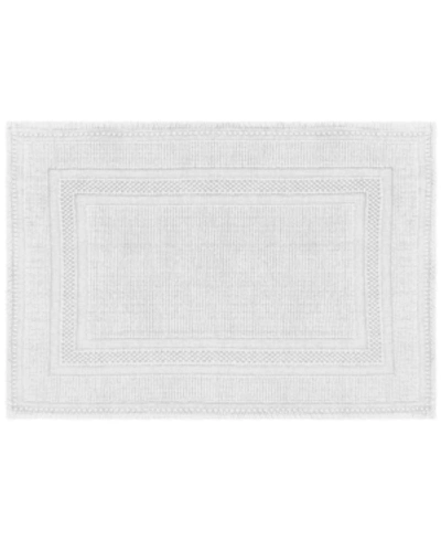 Shop Jean Pierre Cotton Stonewash Racetrack 17x24 Bath Rug In White