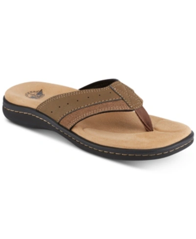 Shop Dockers Men's Laguna Flip-flop Sandals In Dark Tan