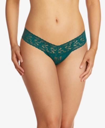 Shop Hanky Panky Signature Lace Women's 4911 Low Rise Thong In Green