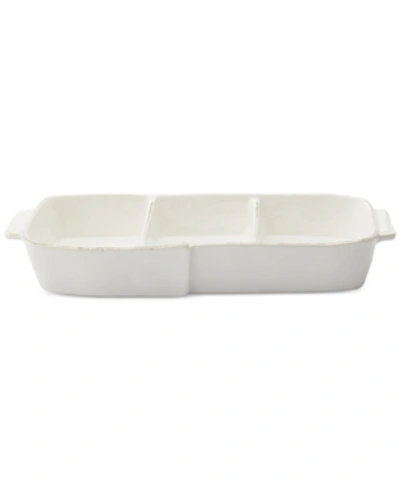 VIETRI LASTRA COLLECTION SMALL 3-SECTION SERVER 