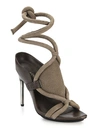 3.1 PHILLIP LIM / フィリップ リム Marquise Metal-Heeled Leather & Suede Ankle-Tie Sandals
