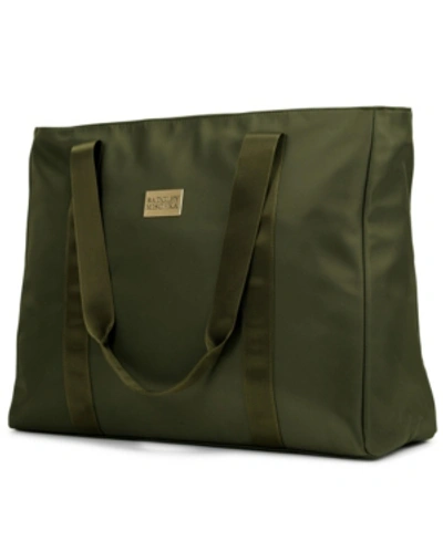 Shop Badgley Mischka Nylon Travel Tote Weekender Bag In Olive Green