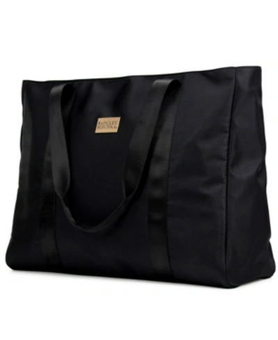 Shop Badgley Mischka Nylon Travel Tote Weekender Bag In Black