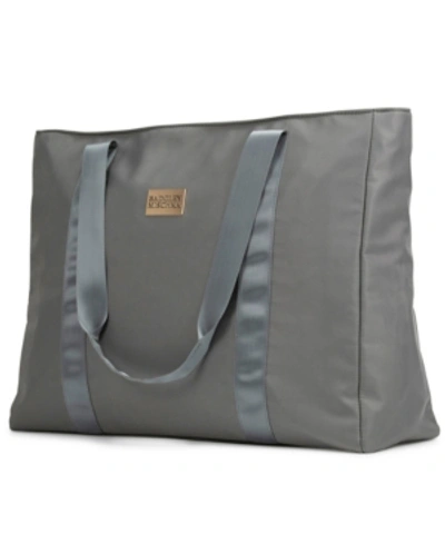 Shop Badgley Mischka Nylon Travel Tote Weekender Bag In Grey