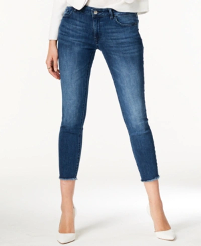 Shop Dl 1961 Florence Crop Mid Rise Instasculpt Skinny Jeans In Midblue