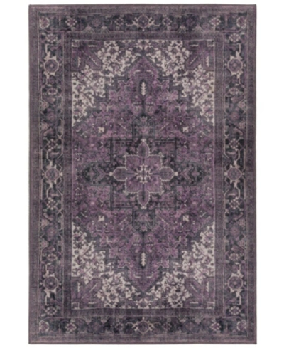 Shop D Style Closeout!  Tovia Tov03 Plum 2'3" X 7'7" Runner Rug