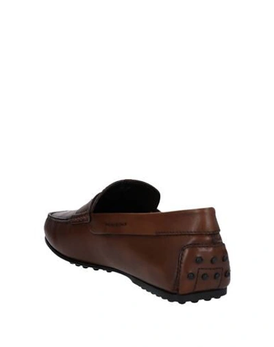 Tod's Man Loafers Brown Size 8.5 Soft Leather In Brown