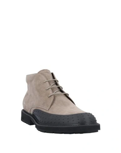 Tod's Ankle Boots In Grey