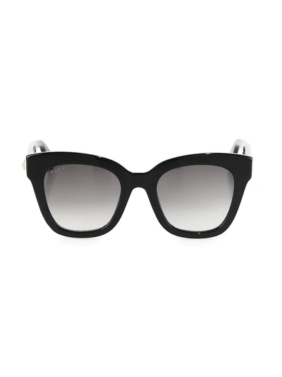 Shop Gucci 50mm Square Cat Eye Sunglasses In Black