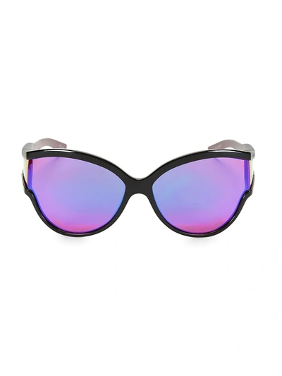 Shop Balenciaga Women's 63mm Round Sunglasses In Black