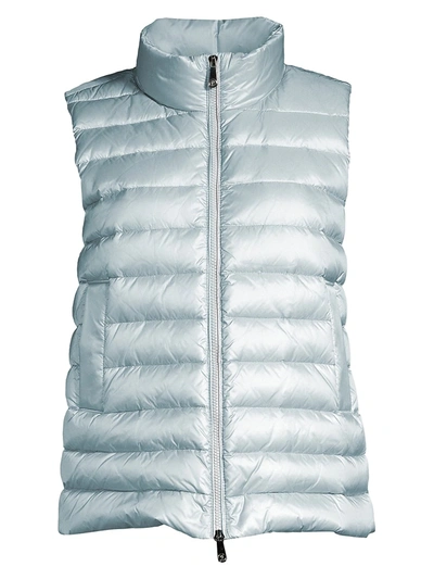 Shop Peserico Women's Nylon Down Puffer Vest In Light Blue