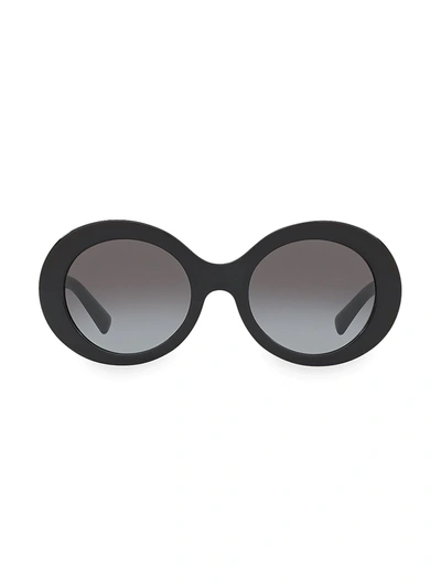 Shop Valentino Allure 52mm Oversized Round Sunglasses In Black