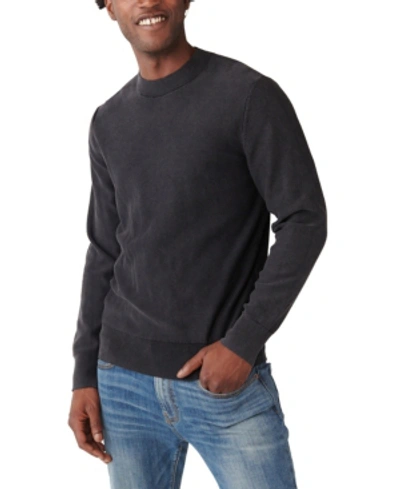 Shop Lucky Brand Men's Washed Welterweight Crew Sweater In Washed Black