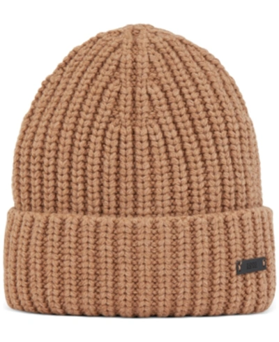 Shop Hugo Boss Boss Men's Manias Chunky-knit Beanie Hat In Medium Beige