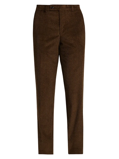 Shop Saks Fifth Avenue Collection Frosted Corduroy Dress Trousers In Brown