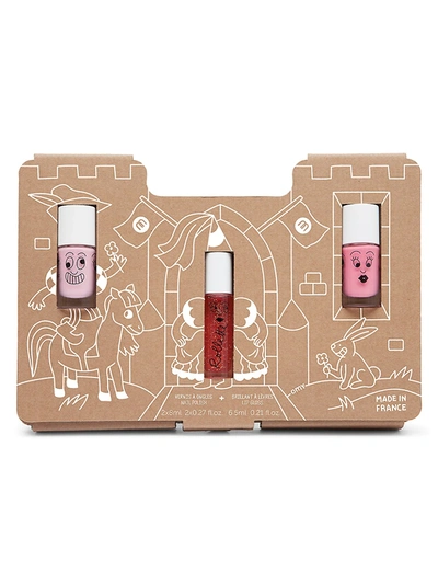 Shop Nailmatic Women's Princess Story 3-piece Nail Polish & Lip Gloss Set In Neutral