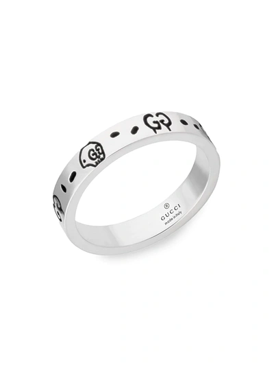 Shop Gucci Sterling Silver Ghost Ring