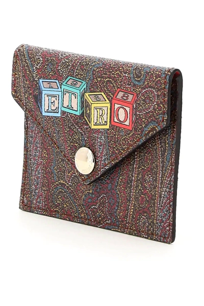 Shop Etro Twister Toys Teddy Bear Card Holder In Brown,red