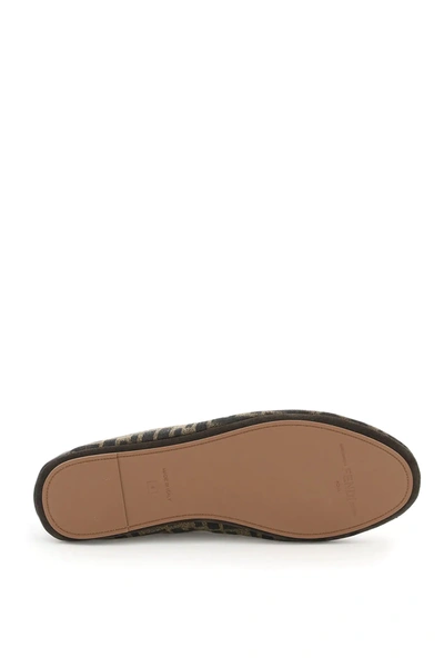 Shop Fendi Ff Slipper In Brown,black