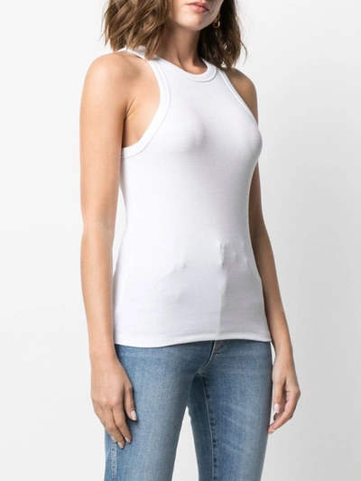 Anine Bing Eva Fitted Tank Top In White